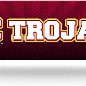 USC Trojans Plastic Street Sign - Licensed By Rico
