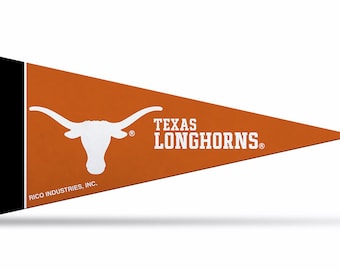 Texas Longhorns NCAA Licensed Mini Pennants, 4&quot; x 9&quot;, Licensed by Rico