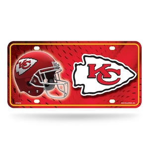 Kansas City Chiefs NFL Metal License Plate - Licensed by Rico