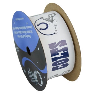 1-5/16&quot; NFL Indianapolis Colts Ribbon, 12 foot spool, Licensed by Offray