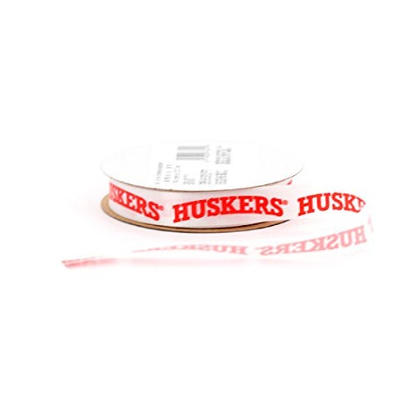 Cinta de los Cornhuskers de la Universidad de Nebraska de 9/16", con licencia de Offray, 9 pies