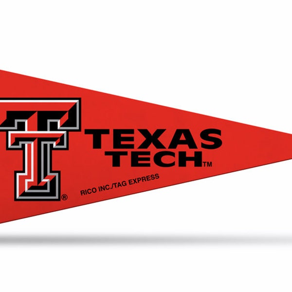 Texas Tech Felt Mini Pennants, 4" x 9", Licensed by Rico