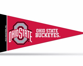 Ohio State Buckeyes Felt  Mini Pennants, 4" x 9", Licensed by Rico