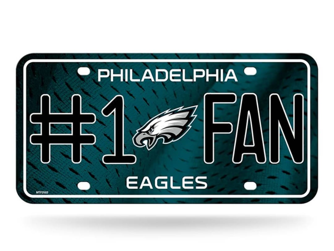 Philadelphia Eagles NFL #1 Fan Metal License Plate - Licensed by