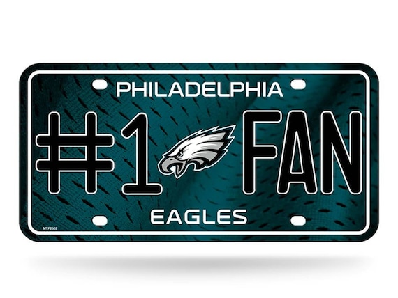 Philadelphia Eagles NFL #1 Fan Metal License Plate - Licensed by