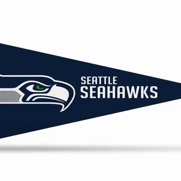 Seattle Seahawks NFL Felt Mini Pennants, 4" x 9", Licensed by Rico