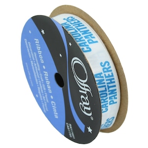 Cinta de 5/8&quot; NFL Carolina Panthers, carrete de 9 pies, con licencia de Offray