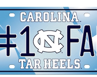 North Carolina Tar Heels NCAA #1 Fächer Metall Kennzeichen