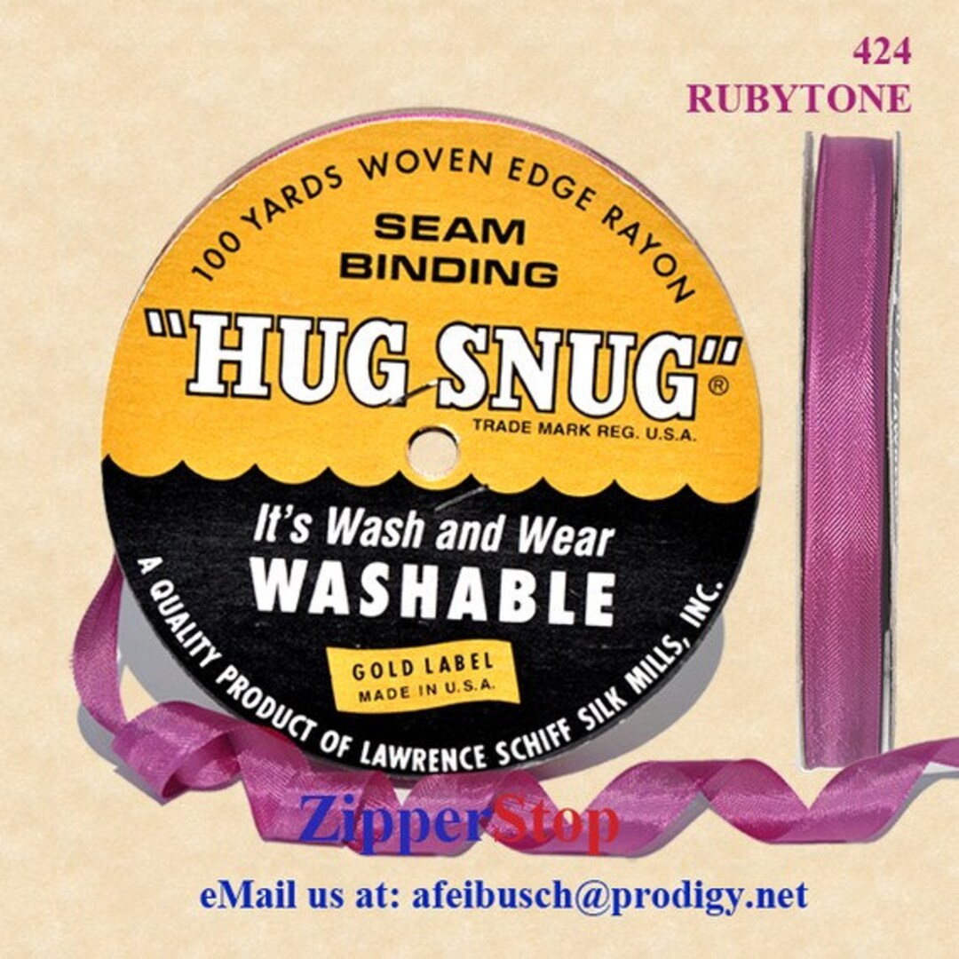 RUBYTONE 424 Hug Snug Seam Binding Rayon Ribbon 1/2 Wide Made in USA - Etsy