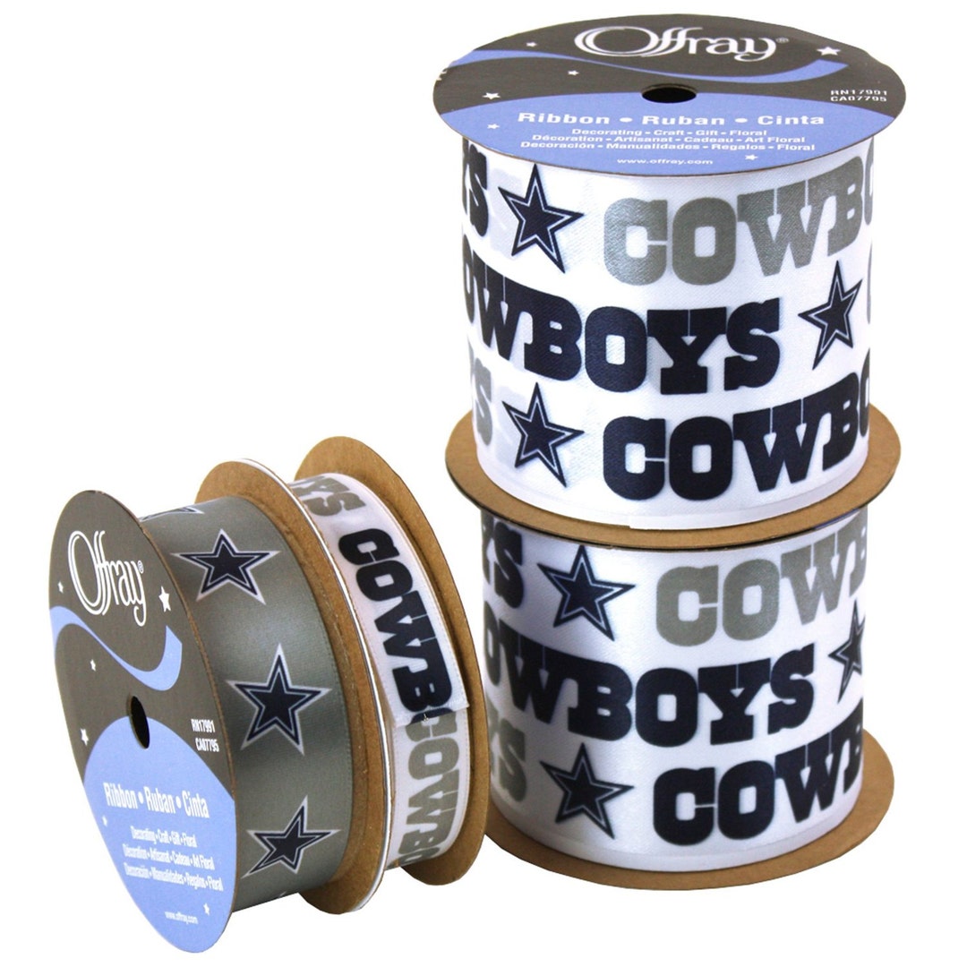 NFL Dallas Cowboys Ribbon, 4pack of Ribbon, Licensed NFL Offray Ribbon