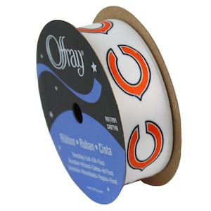 Offray NFL Chicago Bears Ribbon, 7/8 di pollice da 9 piedi - Concesso in licenza da Offray