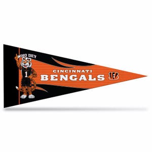 Cincinnati Bengals-mascotte NFL-vilten miniwimpels, 4 x 9 inch - onder licentie van Rico