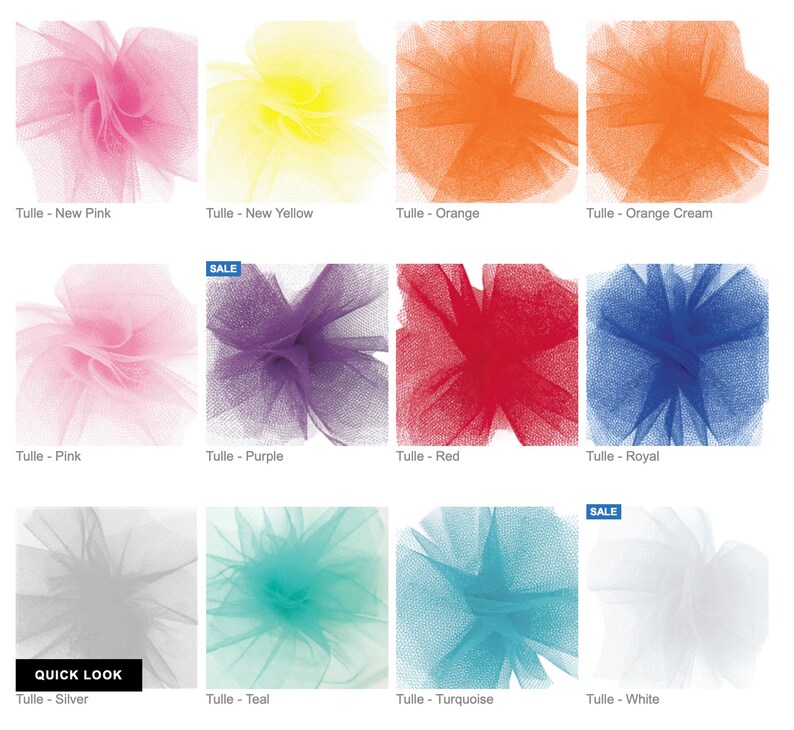 6 Tulle 25 Yards 39 Colors to Choose From Great | Etsy