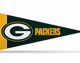 Green Bay Packers NFL Filt Mini Vimplar, 10 x 23 cm - Licensierad av Rico