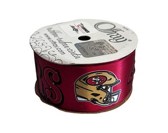 1.5インチ NFL サンフランシスコ 49ers リボン、ライセンス取得 Offray リボン