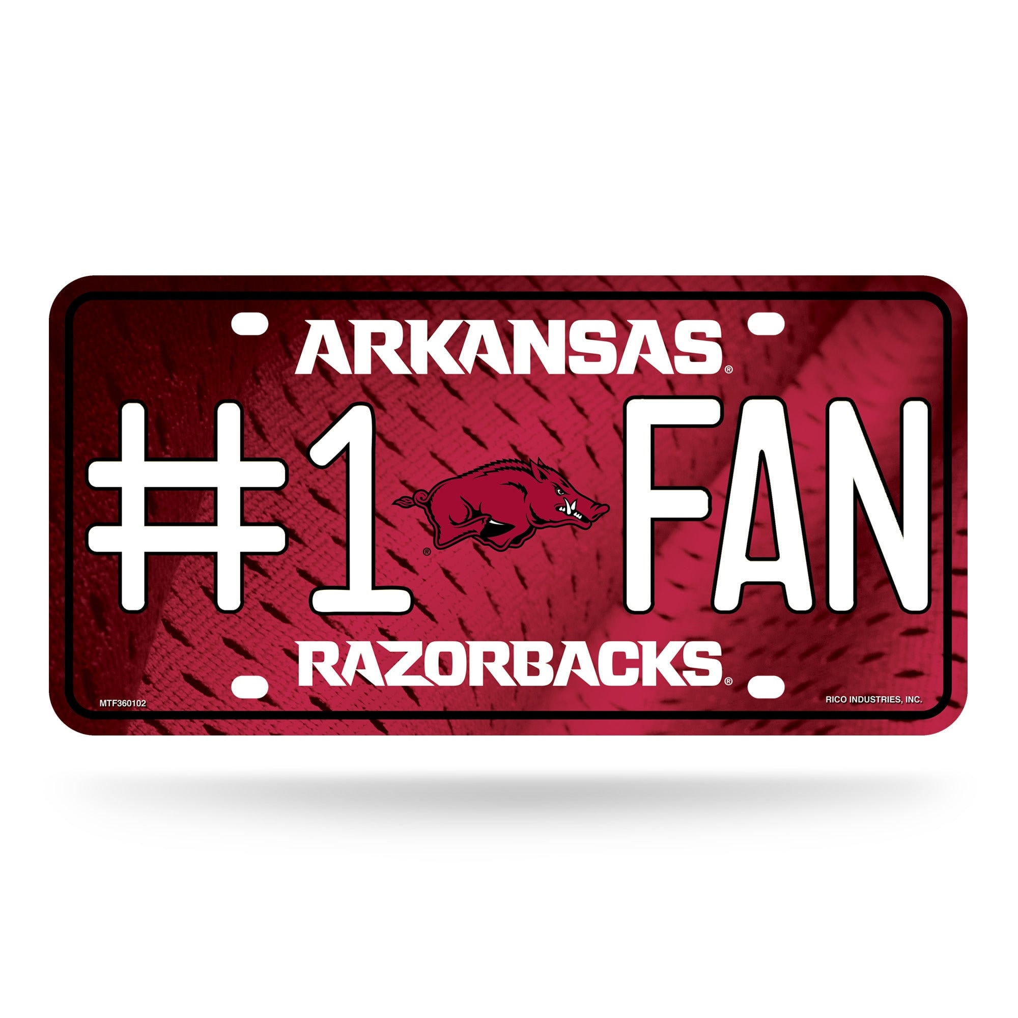 Arkansas Razorbacks NCAA #1 Fan Metal License Plate Australia