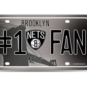 Brooklyn Nets NBA #1 Fan Metal License Plate