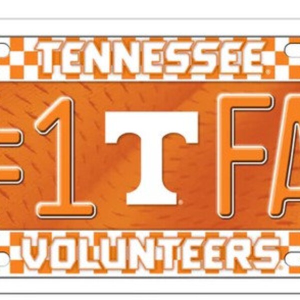 Craftique Pink Mirrored License Plate - Tennessee Volunteers NCAA