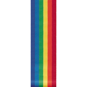 Fita de gorgorão com listras arco-íris de 7/8&quot; - fabricada nos EUA