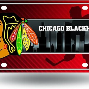 Targa in metallo dei Chicago Blackhawks - Concessa in licenza da Rico