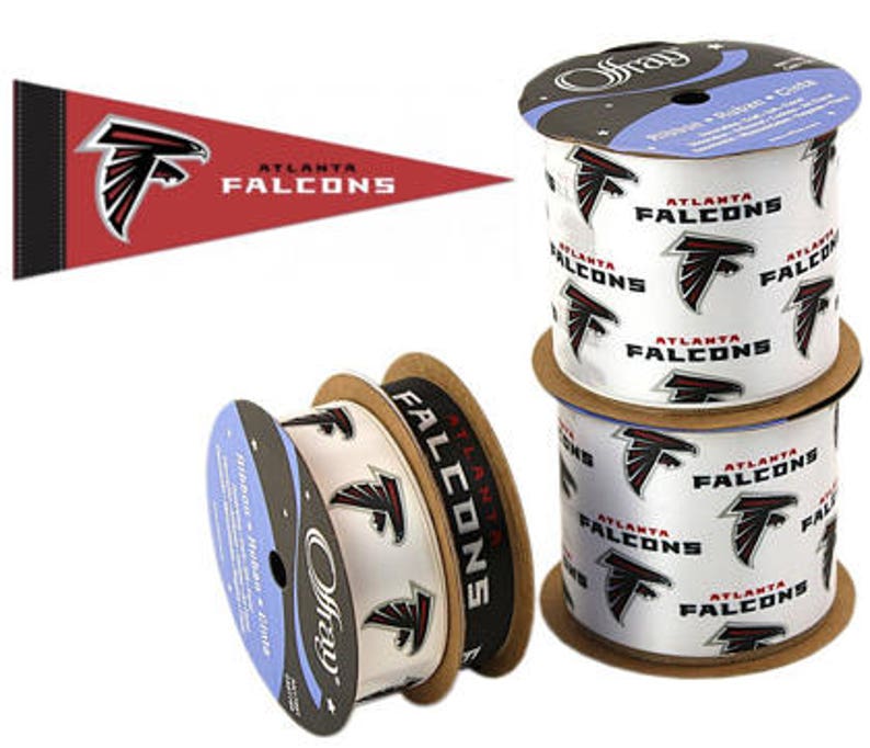 NFL Atlanta Falcons Ribbon 4pack of Ribbon & Mini Pennant Etsy
