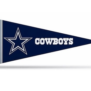Mini gagliardetti in feltro NFL dei Dallas Cowboys, 4" x 9", con licenza Rico