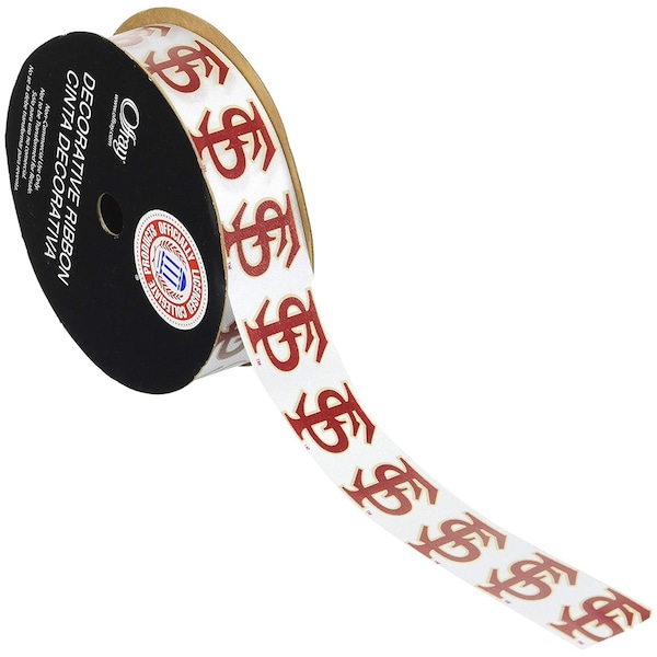 7/8" Florida State Seminoles Ribbon, 9 feet- Licensed by Offray - FSU