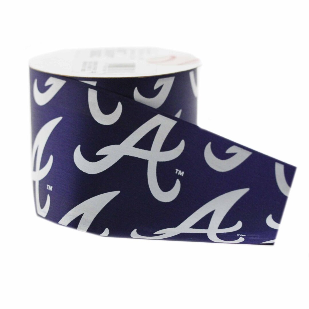 Mlb Ribbons Offray MLB Atlanta Braves Fabric Ribbon, 2-1/2-inch by 9-feet, Blue ...