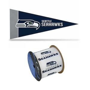 2.5&quot; NFL Seattle Seahawks Ribbon, 9 feet & Mini Pennant