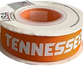 Cinta decorativa de satén de Tennessee de 7/8" con licencia de USA Licensed Bows - Licencia oficial - 5 metros (16")