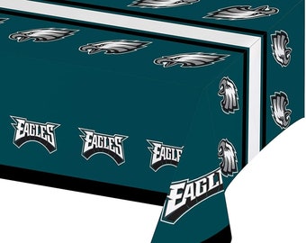 Philadelphia Eagles Print Plastic Tablecloth, 54"x108", Multicolor