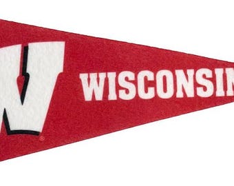 Wisconsin dassen vilten miniwimpels, 4 x 9 inch - gelicentieerd door Sewing Concepts