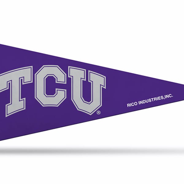 TCU Licensed Felt Mini Pennants, 4" x 9", Licensed by Rico