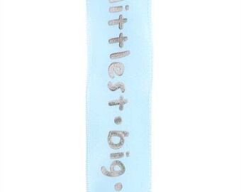 1-1/2 Wired Baby Blue Ribbon - Littlest Big Deal - Baby Shower