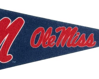 Ole Miss Rebels Felt Mini Pennants, 4" x 9" - Licensed by Sewing Concepts - University of Mississippi