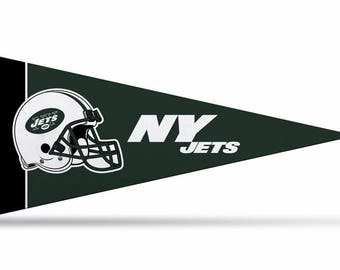 New York Jets NFL Felt Mini Pennants, 4" x 9" - Licensed by Rico