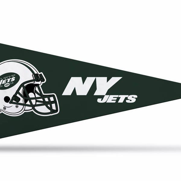 New York Jets NFL Felt Mini Pennants, 4" x 9" - Licensed by Rico