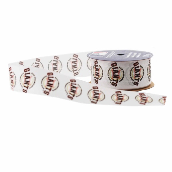Offray MLB San Francisco Giants Fabric Ribbon, 1-5/16-Inch by 12-Feet, Licensed by Offray