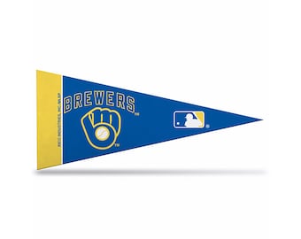 Milwaukee Brewers MLB Felt Mini Pennants, 4" x 9" - Licensed by Rico