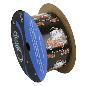 1-5/16&quot; NFL Cleveland Browns Ribbon, 12 foot spool, Licensed by Offray