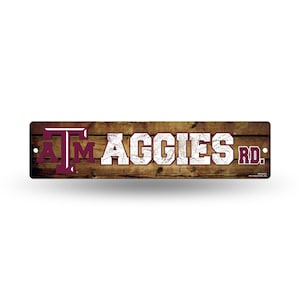 Texas A&M Aggies Plastic Street Sign - Licensed By Rico