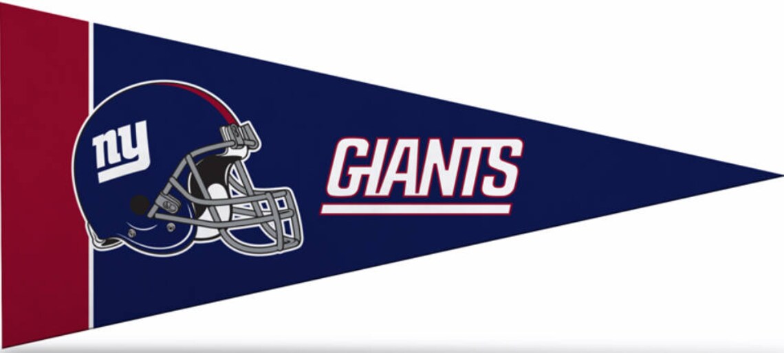 New York Giants NFL Felt Mini Pennants 4 X 9 Etsy UK