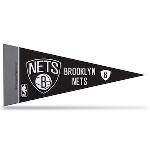 Brooklyn Nets Licensed NBA Mini Pennants, 4&quot; x 9&quot;