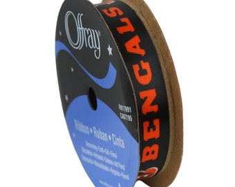 5/8" NFL Cincinnati Bengals-band, 9 fots spole, licensierad av Offray