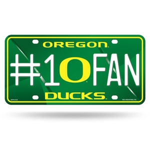 Oregon Ducks NCAA #1 Fan Metal Matrícula