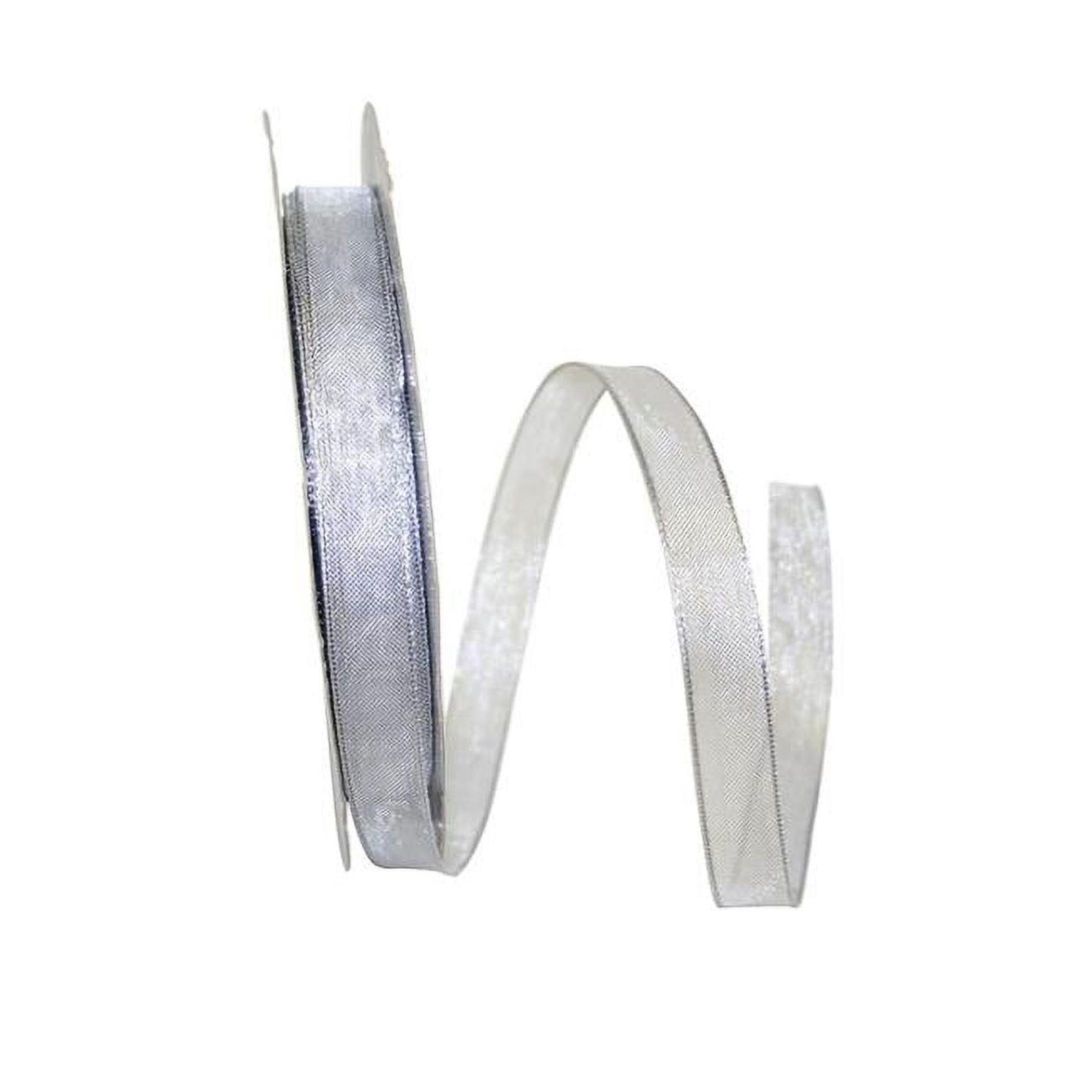 Mesh Silver Ribon Reliant Ribbon - 60235W-070-03K, Mesh Metallic 2 Wired Edge Ribbon ...