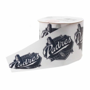 Offray MLB San Diego Padres Fabric Ribbon, 2-1/2-Inch by 9-Feet, Licensed by Offray