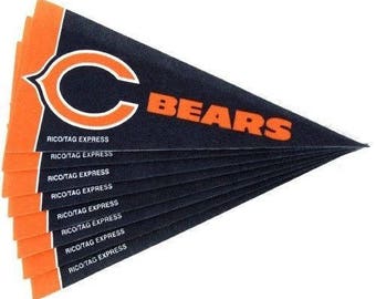 Chicago Bears NFL-vilten miniwimpels, 4 x 9 inch, onder licentie van Rico