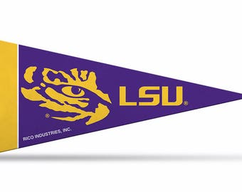 LSU Tigers Mini Pennants, 4&quot; x 9&quot; - Louisiana State University - Licensed by Rico