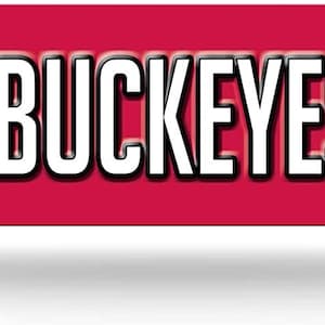 Ohio State Buckeyes Plastic Street Sign - Licensed By Rico